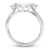 Thumbnail Image 2 of Storied Diamond Desert Sands of Eternity Pear-Shaped & Round-Cut Contour Anniversary Ring 5/8 ct tw Platinum