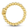 Thumbnail Image 4 of Italia D'Oro Multi-Diamond Pavé Circle Beaded Shank Ring 1/10 ct tw 14K Yellow Gold