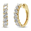 Thumbnail Image 2 of Marquise-Cut Lab-Grown Diamond Hoop Earrings 2 ct tw 14K Yellow Gold