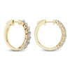Thumbnail Image 3 of Marquise-Cut Lab-Grown Diamond Hoop Earrings 2 ct tw 14K Yellow Gold