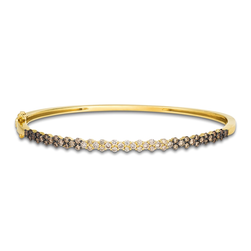 Main Image 1 of Le Vian Chocolate Ombré Diamonds Bangle Bracelet 1-1/4 ct tw 14K Honey Gold