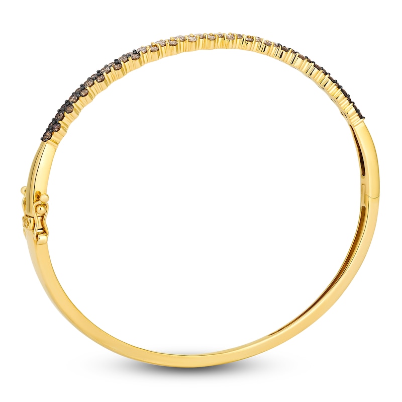 Main Image 2 of Le Vian Chocolate Ombré Diamonds Bangle Bracelet 1-1/4 ct tw 14K Honey Gold