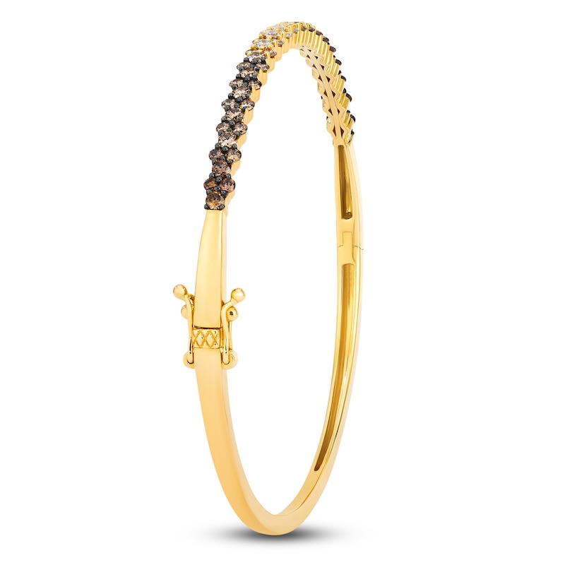 Main Image 3 of Le Vian Chocolate Ombré Diamonds Bangle Bracelet 1-1/4 ct tw 14K Honey Gold