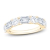 Thumbnail Image 1 of Round & Emerald-Cut Lab-Grown Diamond Alternating Anniversary Ring 3 ct tw 14K Yellow Gold