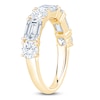 Thumbnail Image 2 of Round & Emerald-Cut Lab-Grown Diamond Alternating Anniversary Ring 3 ct tw 14K Yellow Gold