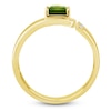 Thumbnail Image 2 of Baguette-Cut Brazilian Cruzeiro Tourmaline & Diamond Accent Cuff Ring 14K Yellow Gold