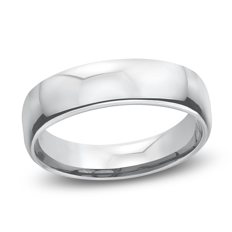 Main Image 1 of Wedding Band 10K White Gold 5.5mm