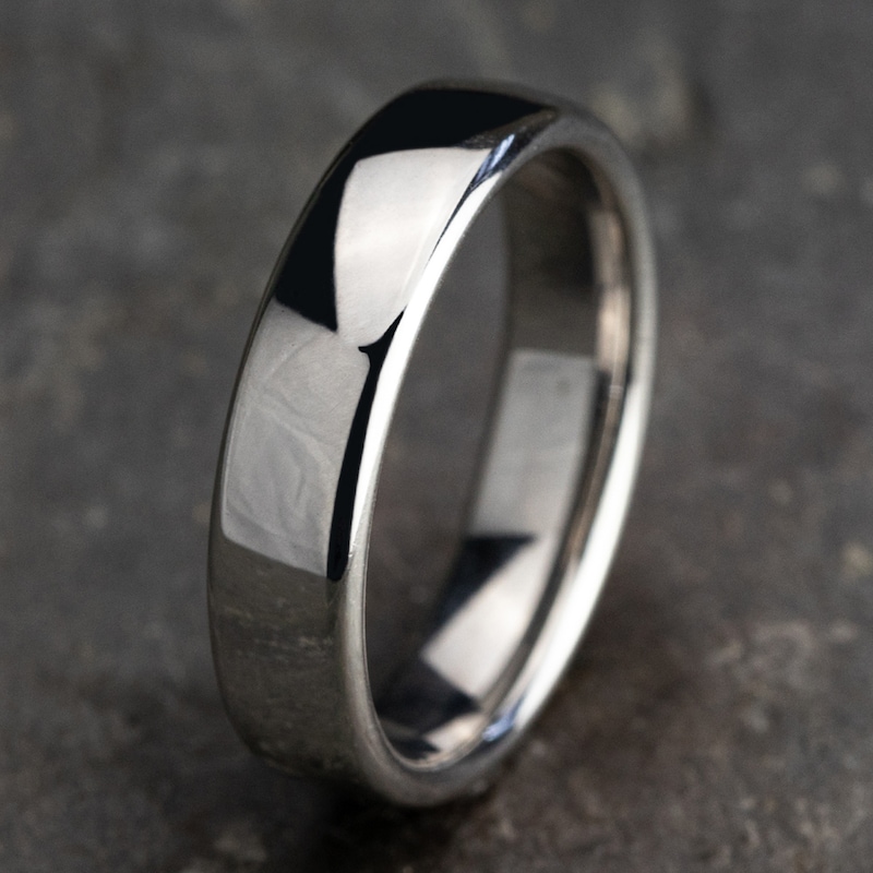 Main Image 4 of Wedding Band 10K White Gold 5.5mm