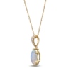 Thumbnail Image 2 of Marquise-Cut Natural Opal & Diamond Necklace 1/20 ct tw 14K Yellow Gold 18"