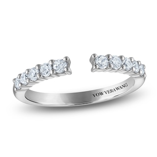 Vera Wang VOW Diamond Open Shank Wedding Band 3/8 ct tw 14K White Gold