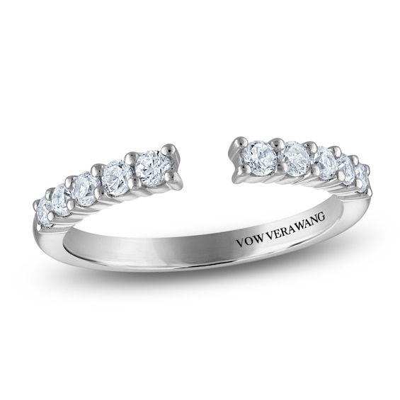 Vera Wang VOW Diamond Open Shank Wedding Band 3/8 ct tw 14K White Gold