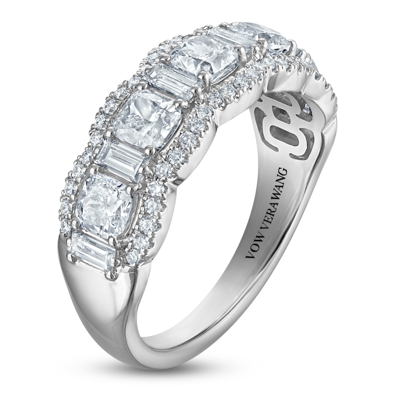 Main Image 2 of Vera Wang VOW Cushion, Baguette & Round-Cut Lab-Grown Diamond Wedding Band 1-3/4 ct tw 14K White Gold