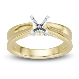 Certified Diamond Engagement Ring Setting 1/10 ct tw 14K Yellow Gold