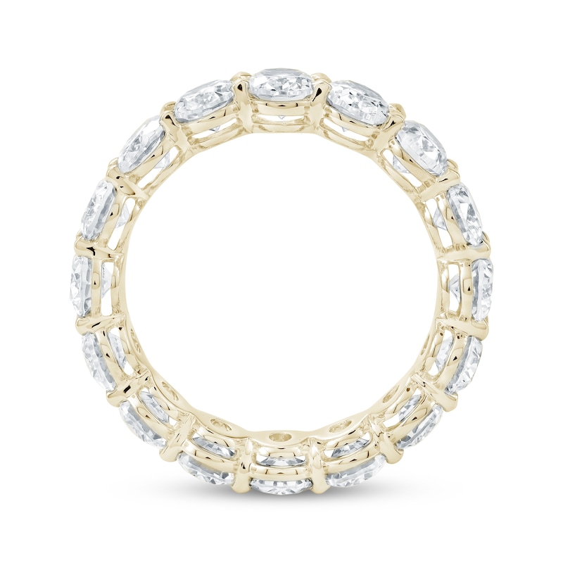 Main Image 3 of Oval-Cut Lab-Grown Diamond Eternity Band 4-1/2 to 5-3/8 ct tw 14K Yellow Gold