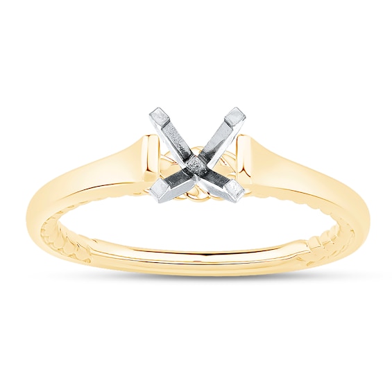 Chosen Rope-Twist Solitaire Engagement Ring Setting 14K Yellow Gold