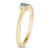 Thumbnail Image 2 of Baguette-Cut Swiss Blue Topaz Solitaire Stackable Ring 10K Yellow Gold