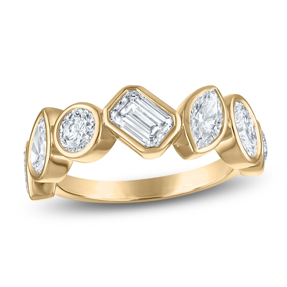 Jared Signature BezelSet MultiShape LabGrown Diamond Ring 2 ct tw 14K Yellow Gold