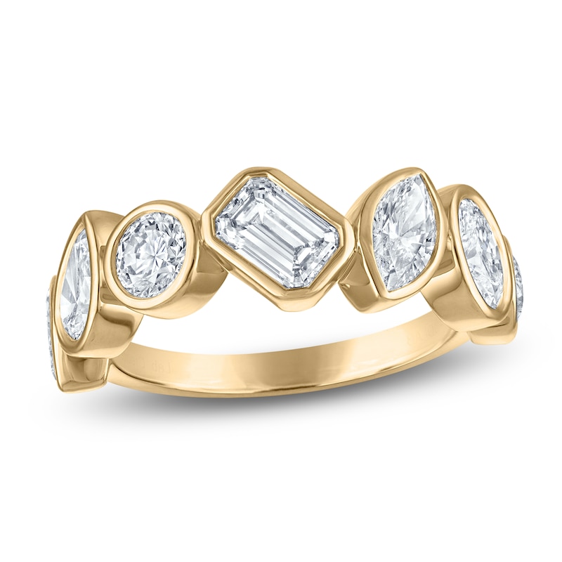 Main Image 1 of Jared Signature Bezel-Set Multi-Shape Lab-Grown Diamond Ring 2 ct tw 14K Yellow Gold