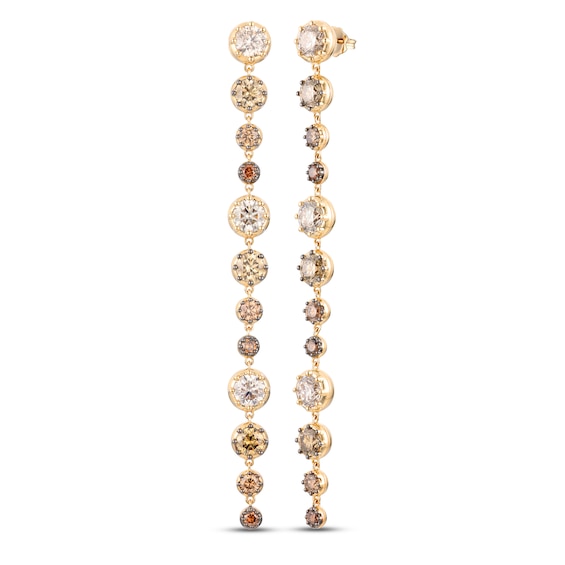 Le Vian Georgian Collection Diamond Drop Earrings 5-3/4 ct tw 14K Honey Gold
