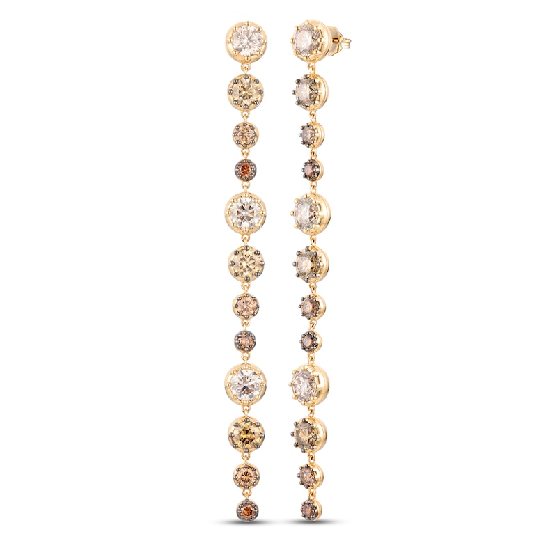 Main Image 1 of Le Vian Georgian Collection Diamond Drop Earrings 5-3/4 ct tw 14K Honey Gold