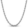 Thumbnail Image 1 of Solid Glitter Rope Necklace 10K White Gold 24" 3.8mm