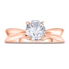 Thumbnail Image 3 of Diamond Solitaire Concave Engagement Ring 1 ct tw Round 14K Rose Gold (I2/I)
