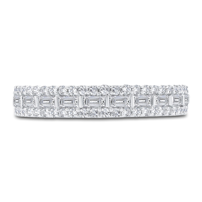 Main Image 1 of Diamond Ring 1/2 ct tw Baguette/Round 10K White Gold