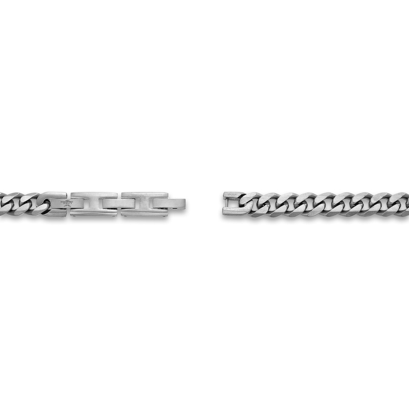 Main Image 3 of Men's Solid Curb Chain Necklace Stainless Steel 8mm 22"