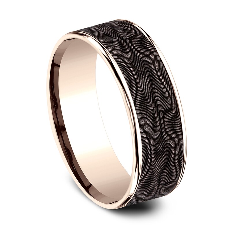 Wedding Band Tantalum/14K Rose Gold 7.5mm