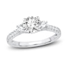 Thumbnail Image 1 of Diamond 3-Stone Engagement Ring 1-1/2 ct tw Round 14K White Gold