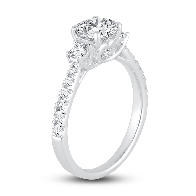 Main Image 2 of Diamond 3-Stone Engagement Ring 1-1/2 ct tw Round 14K White Gold
