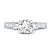 Thumbnail Image 3 of Diamond 3-Stone Engagement Ring 1-1/2 ct tw Round 14K White Gold
