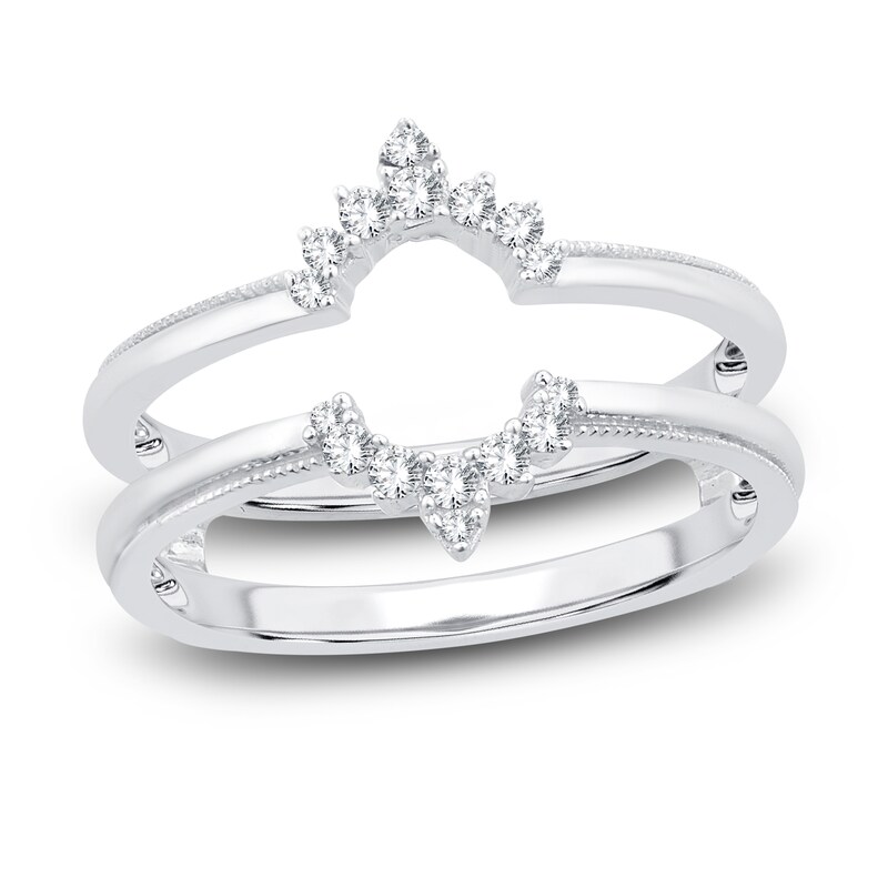 Diamond Enhancer Ring 1/6 ct tw Round 14K White Gold