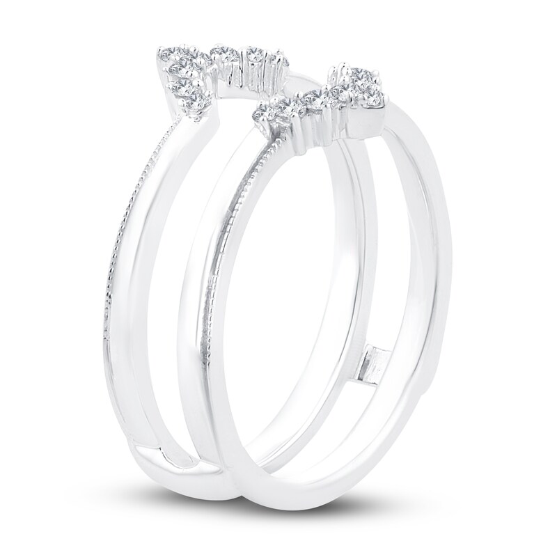 Diamond Enhancer Ring 1/6 ct tw Round 14K White Gold