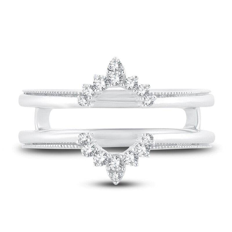 Diamond Enhancer Ring 1/6 ct tw Round 14K White Gold