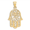 Thumbnail Image 2 of Filigree Hamsa Necklace 14K Yellow Gold 18"