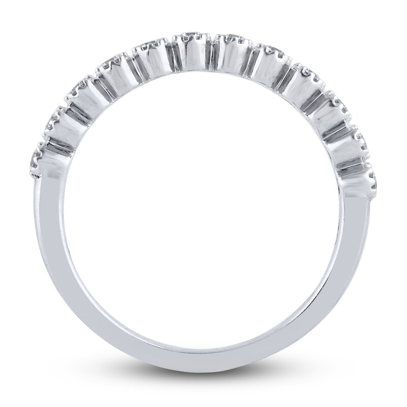 Main Image 2 of Diamond Wedding Band 1/5 ct tw Round 14K White Gold