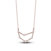 Thumbnail Image 1 of Diamond Capricorn Constellation Necklace 1/6 ct tw Round 14K Rose Gold