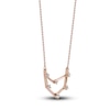 Thumbnail Image 2 of Diamond Capricorn Constellation Necklace 1/6 ct tw Round 14K Rose Gold