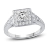Thumbnail Image 1 of Diamond Engagement Ring 1-1/5 ct tw Princess/Round 14K White Gold