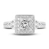 Thumbnail Image 2 of Diamond Engagement Ring 1-1/5 ct tw Princess/Round 14K White Gold