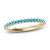 Thumbnail Image 1 of Juliette Maison Natural Blue Zircon Eternity Ring 10K Yellow Gold