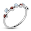 Thumbnail Image 2 of Juliette Maison Natural Garnet & Natural Aquamarine Ring 10K White Gold