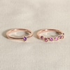 Thumbnail Image 4 of Juliette Maison Natural Garnet & Natural Aquamarine Ring 10K White Gold