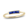 Thumbnail Image 0 of Juliette Maison Natural Blue Sapphire Baguette Bar Ring 10K Yellow Gold