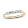 Thumbnail Image 1 of Juliette Maison Natural Aquamarine Half Eternity Ring 10K Yellow Gold