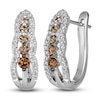 Thumbnail Image 1 of Le Vian Diamond Hoop Earrings 5/8 ct tw Round Platinum