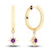 Thumbnail Image 1 of Juliette Maison Natural Amethyst Starburst Drop Earrings 10K Yellow Gold