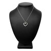 Thumbnail Image 4 of Diamond Heart Pendant Necklace 1/2 ct tw Round/Baguette 14K White Gold 18&quot;