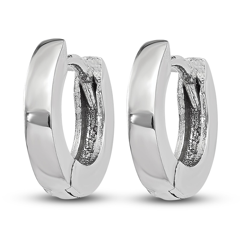 Main Image 2 of Hollow Hoop Earrings 14K White Gold 6mm